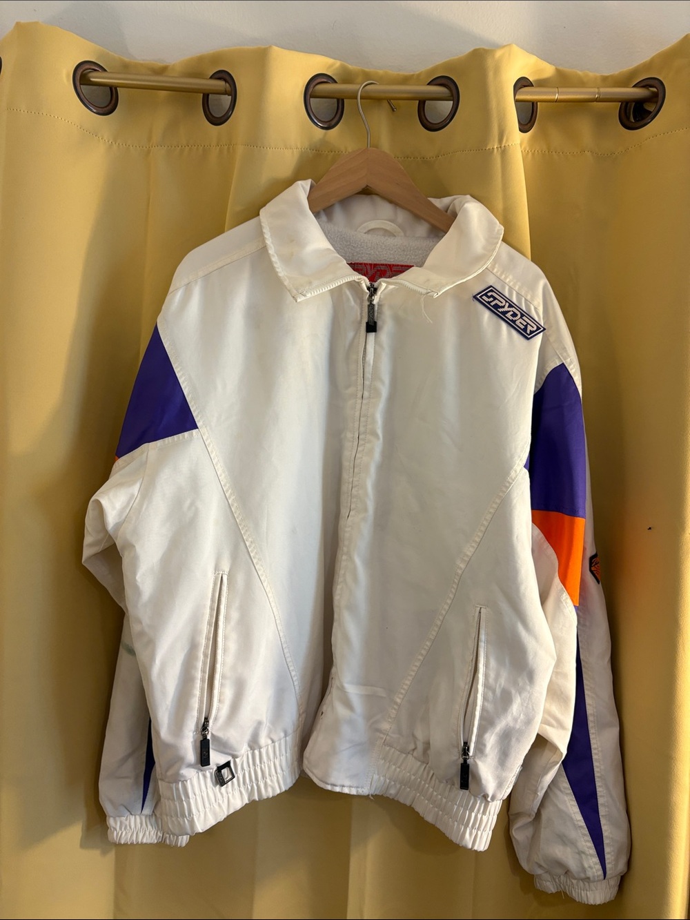 Spyder White Jacket with Purple & Orange Accents